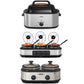 SUNVIVI slow pot roast chicken oven combination, large capacity suitable for family gatherings ,Stainless Steel,Silver