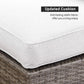 2 Pieces Outdoor Wicker Armless Sofa