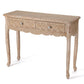 RoyalCraft 42" Console Table with Carved Drawers, Farmhouse Wood Entryway Table, Small Sofa Table for Living Room, Entryway Table with Storage, Foyer Table for Hallway, Front Door, Gray