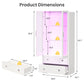 Heynemo 64'' Tall Display Cabinet with Acrylic Doors and LED Lights, White
