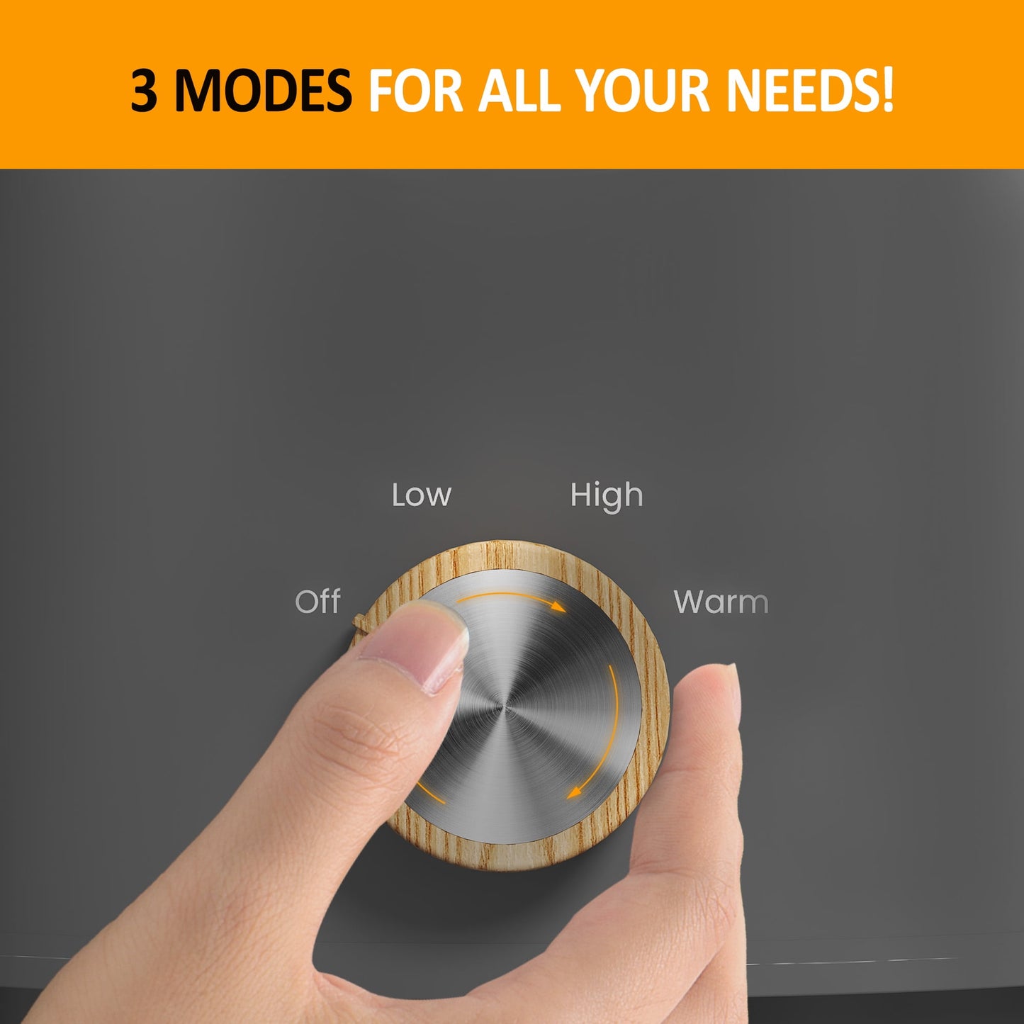 Sunvivi 2 Quart Slow Cooker with Removable Ceramic Pot and 3 Heating Settings, Grey