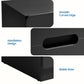 May in Color 2-Drawer Nightstand Set of 2, Handless Bedside Table for Bedroom, Living Room, Hallway, Black