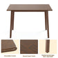 Heynemo 44.3" Dining Table for 2-4 People, Farmhouse Solid Wood Kitchen Table, 300LBS Capacity, Small Modern Rectangular Table for Dining Room, Living Room, Home Office, Terrace, Courtyard, Brown