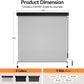 RoyalCraft Outdoor Roller Shades for Patio with Valance, Outdoor Blinds with 95% UV Blockout, Cordless Exterior Roller Shades with Crank Handle for Balcony Patio Porch, (4' W X 6' H), Grey