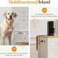 May in Color Modern 59" Kitchen Island with Storage and Drop-Leaf, Wood Island for Kitchen, White