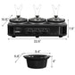 3 Pot Slow Cooker Set, Triple Slow Cooker with 3¡Á1.5QT Removable Ceramic Crocks, 4.5QT Total, Adjustable Temperature for Family Dinner & Party,SL