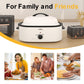 SUNVIVI Electric Roaster Oven With Self-Basting Lid - 20 Qt, Removable Pan, White