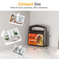 Heynemo Versatile 3-in-1 Waffle Maker & Panini Press, 800W Electric Sandwich Maker with Removable Non-Stick Plates, Tempered Glass Lid, Cool Touch Handle & Easy Cleanup