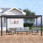 12'x16' Adjustable Louvered Pergola, Heavy-Duty Aluminum Outdoor Pergola, Metal Hardtop Pergola with Adjustable Roof for Patio, Deck, Garden, Yard, Black