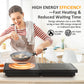 Sunvivi Portable Dual Induction Cooktop, Commercial-Grade Electric Countertop Burner with Timer, Induction Hot Plate with LED Screen, 8 Power(100W-1000W/800W) & 8 Temp Setting(176°F-518°F), Black