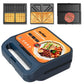 Heynemo 3-in-1 Electric Sandwich Maker Waffle Grill Panini Press 1000W Non-Stick Removable Plates Blue
