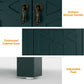 May in Color Sideboard Buffet, 58" Modern Buffet Cabinet with 4 Doors and Adjustable Shelves, for Entryway, Dining Room, Living Room, Bedroom, Turquoise