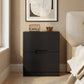 Heynemo Handless Nightstand with 2 Drawers, Modern End Table for Bedroom, Living Room, Hallway, Black