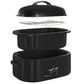 Superjoe 18 Quart Roaster Oven, 24lb Electric Turkey Roaster with Self-Basting Lid and Removable Pan & Rack, Stainless Steel Roaster Oven for Roasting, Grilling, Baking, Easy Clean, Black
