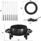 Superjoe Electric Fondue Pot Set for Melting Chocolate Cheese, 3 Quart Fondue Set with Adjustable Temperature Control and 8 Color-Coded Forks, 1000W Non-Stick Fondue Maker for Dessert, Oil and Broth