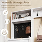 Royalcraft 5-in-1 Shoe Cabinet with Flip Drawer, Entryway Shoe Storage with Pegboard, Adjustable Shelf, Wood Entryway Cabinet, White