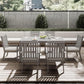RoyalCraft 7 Pieces Patio Dining Sets, Aluminum Outdoor Dining Table with 6 Chairs, Outdoor Patio Dining Furniture Set with Removable Cushion for Lawn, Garden, Backyard, Gray