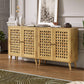 Heynemo Accent Cabinet with Doors, Entryway Cabinet with Oak Legs, Wooden Decorative Sideboard Cabinet with Adjustable Shelf & Doors for Living Room, Entryway, Dining room, Natural