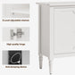 Heynemo Sideboard, 58'' Mid Century Modern Storage Sideboards with 4 Doors and Adjustable Shelves, Console Table for Entryway, Dining Room, Living Room, White