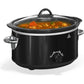 4 QT Slow Cooker, Buffet Server and Warmer with 3 Heating Modes, Compact Slow Cooker, Dishwasher-Safe Removable Ceramic Pot & Tempered Glass Lid, Stainless Steel, Black