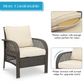 4 Pieces Outdoor Wicker Furniture Set