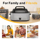 RoyalCraft 26 Quart Electric Turkey Roaster Oven with Visible & Self-Basting Lid, Stainless Steel