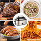 Superjoe 22 Quart Roaster Oven with Self-Basting Lid, Turkey Roaster Oven with Removable Insert Pot, Stainless Steel Silver