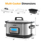 Sunvivi 6.5 Quart Slow Cooker,11 in 1 programmable Multi-Cooker Food Warmer with Digital Timer, Temp Control