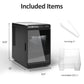 Heynemo Clear Ice Maker for Home – Compact Countertop Ice Machine with 1.6" Square Ice Cubes, Self-Cleaning, LED Light & Timer, Portable Electric Ice Maker for Kitchen, Bar, RV, Black