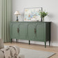 May in Color Console Cabinet, 58'' Wood Sideboard Buffet Cabinet with Storage & 4 Doors, Mid Century Modern Pantry Cabinet for Entryway, Living Room, Bedroom, Dining Room, Green