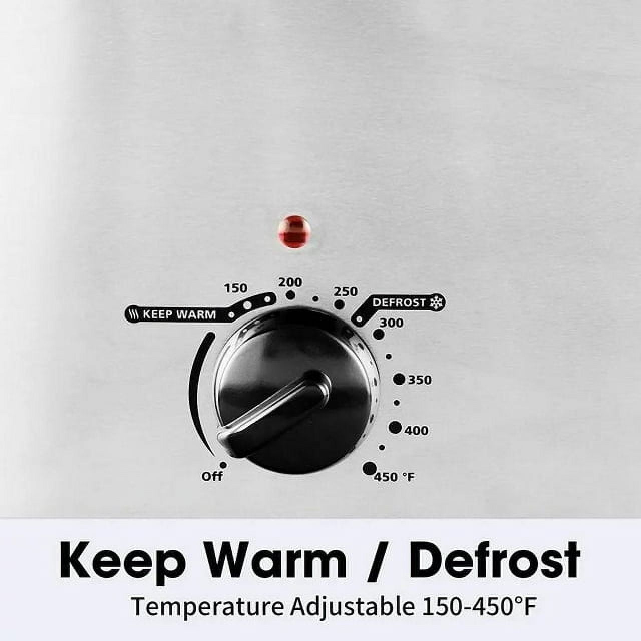 CozyHom 22-Quart Electric Roaster Oven with Visible Self-Basting Lid, Turkey Roaster Oven with Removable Pan and Rack, Perfect for Large Meals and Holiday Feasts, White