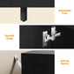 Heynemo Black 55'' Buffet Cabinet with Fluted Door and Adjustable Shelves