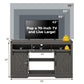Royalcraft Adjustable Shelves Television Stand, Dark Grey, 58" x 34" x 16", 109 lbs