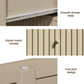May in Color Beige 6 Drawer Dresser, Fluted Modern Chest of Drawers for Bedroom