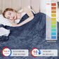 Royalcraft Electric Heated Blanket, 84" x 62" Twin Size Electric Blanket with 10 Heating Levels and 12 Hours Auto-Off, Soft Flannel Blanket with ETL Certification,Blue