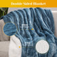 SUNVIVI Electric Heated Blanket, 84" x 62" Twin Size Electric Blanket with 10 Heating Levels and 12 Hours Auto-Off, Soft Flannel Blanket with ETL Certification,Blue