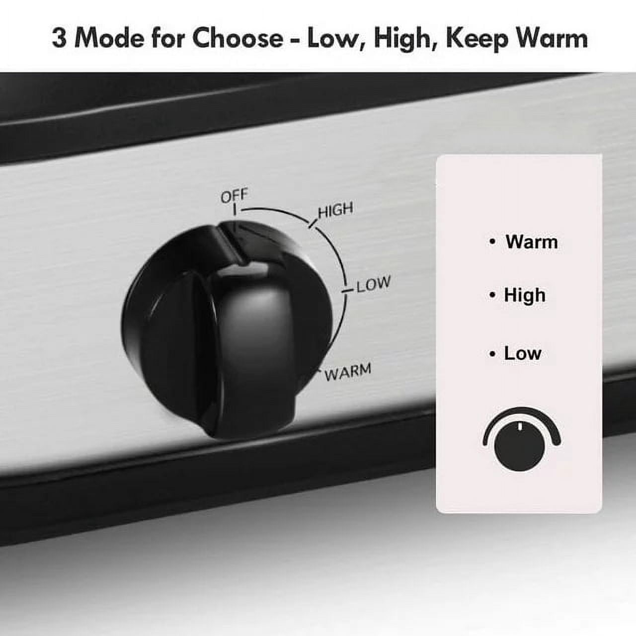 Cozy Home Superjoe 2.5 qt Dual Pot Stainless Steel Crock Electric Slow Cooker