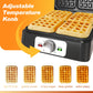 Sunvivi 4-Slice Belgian Waffle Maker, Electric Waffle Iron with Temperature Control, Nonstick Plates & Indicator Lights, Easy Clean