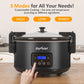 8.5QT Programmable Slow Cooker with Locking Lid, Versatile Food Warmer, Digital Timer, Portable Multi-Cooker with Adjustable Temperature Settings, and Dishwasher Safe Components, Black