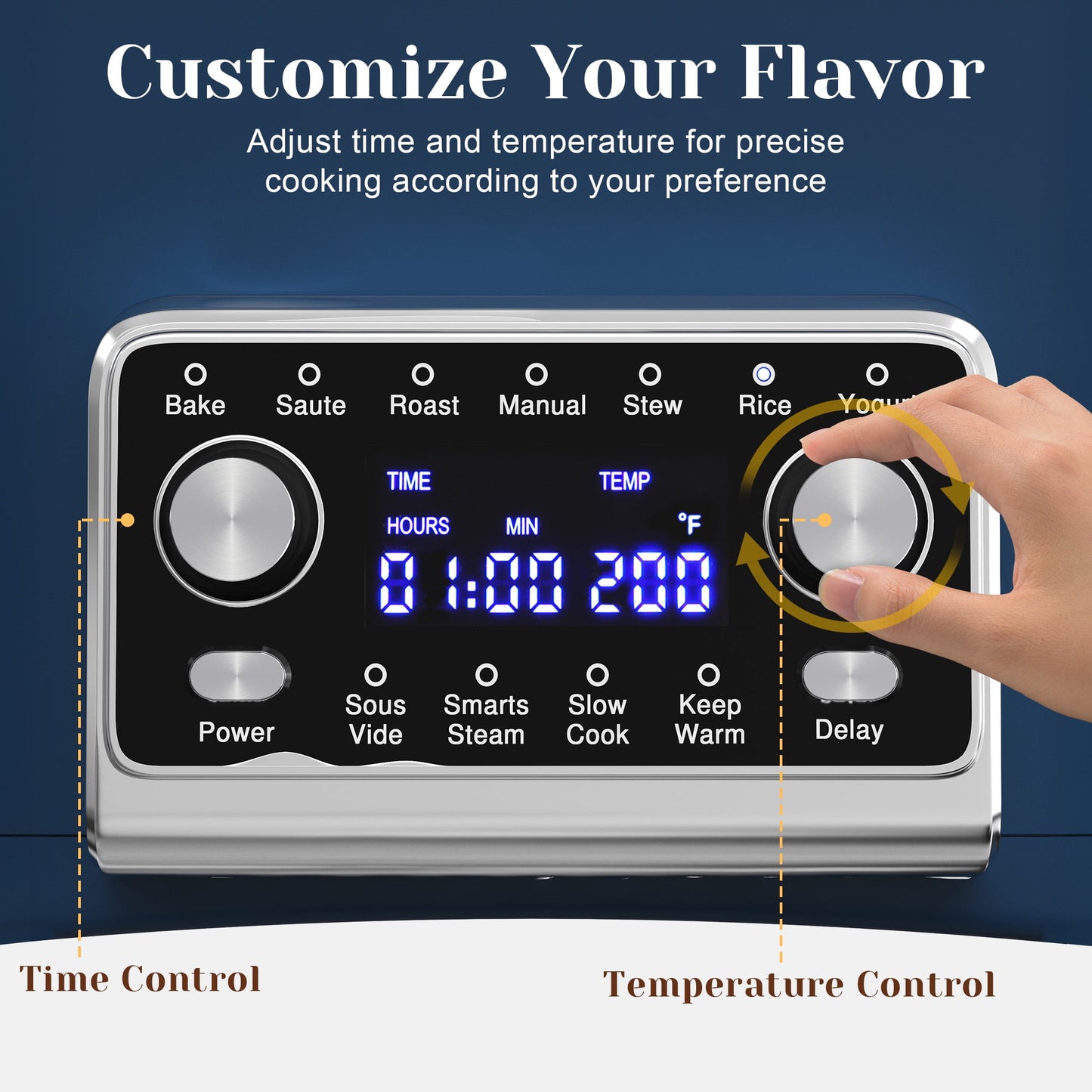 Sunvivi 12-in-1 Digital Slow Cooker Programmable Multi-Cooker, 8 Qt, Auto Shut-Off