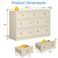 May in Color Dresser for Bedroom with 7 Drawers, Wood Drawer Organizer for Bedroom, Living Room, Hallway, Beige