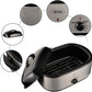 Superjoe 20 Quart Electric Roaster Oven with Self-Basting Lid & Removable Pan,Stainless Steel,Sliver,1 PCS