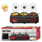 Triple Slow Cooker with 3 Spoons, 3 Pot 1.5 Quart Oval Crock Food Warmer Buffet Server, Stainless Steel-1