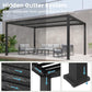 12'x16' Adjustable Louvered Pergola, Heavy-Duty Aluminum Outdoor Pergola, Metal Hardtop Pergola with Adjustable Roof for Patio, Deck, Garden, Yard, Black