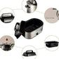 CozyHom 24 Quart Electric Roaster Oven Stainless Steel Roaster Oven with Self-Basting Lid Removable Insert Pot, Silver