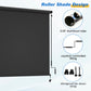 Heynemo 6'x 6' Outdoor Roller Shade, Cordless Patio Shade with Crank Handle, 95% UV Protection Outdoor Blind for Porch, Gazebo, Pergola, Black