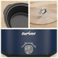 Heynemo 4 Quart Slow Cooker, Mini Food Warmer with Removable Ceramic Pot, 3 Heat Settings, Dishwasher Safe Lid, Stainless Steel, Blue-2