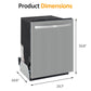 Sunvivi 24" Stainless Steel Built-in Dishwasher, 14-16 Place Settings Dishwasher Machine, 8 Wash Programs, Energy Star, Sliver