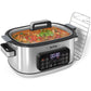 Sunvivi 6.5QT 12-in-1 Programmable Multi Slow Cooker, Food Warmer Pot with Digital Timer, Temp Control