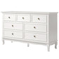 May in Color 7 Drawer Dresser with Solid Wood Legs for Bedroom, Living Room, Hallway